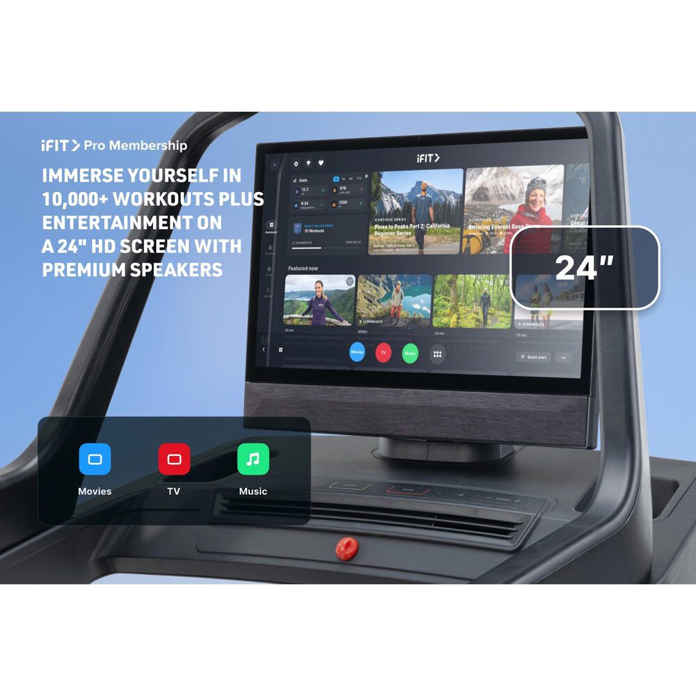 NordicTrack X24 Treadmill in Black, , large
