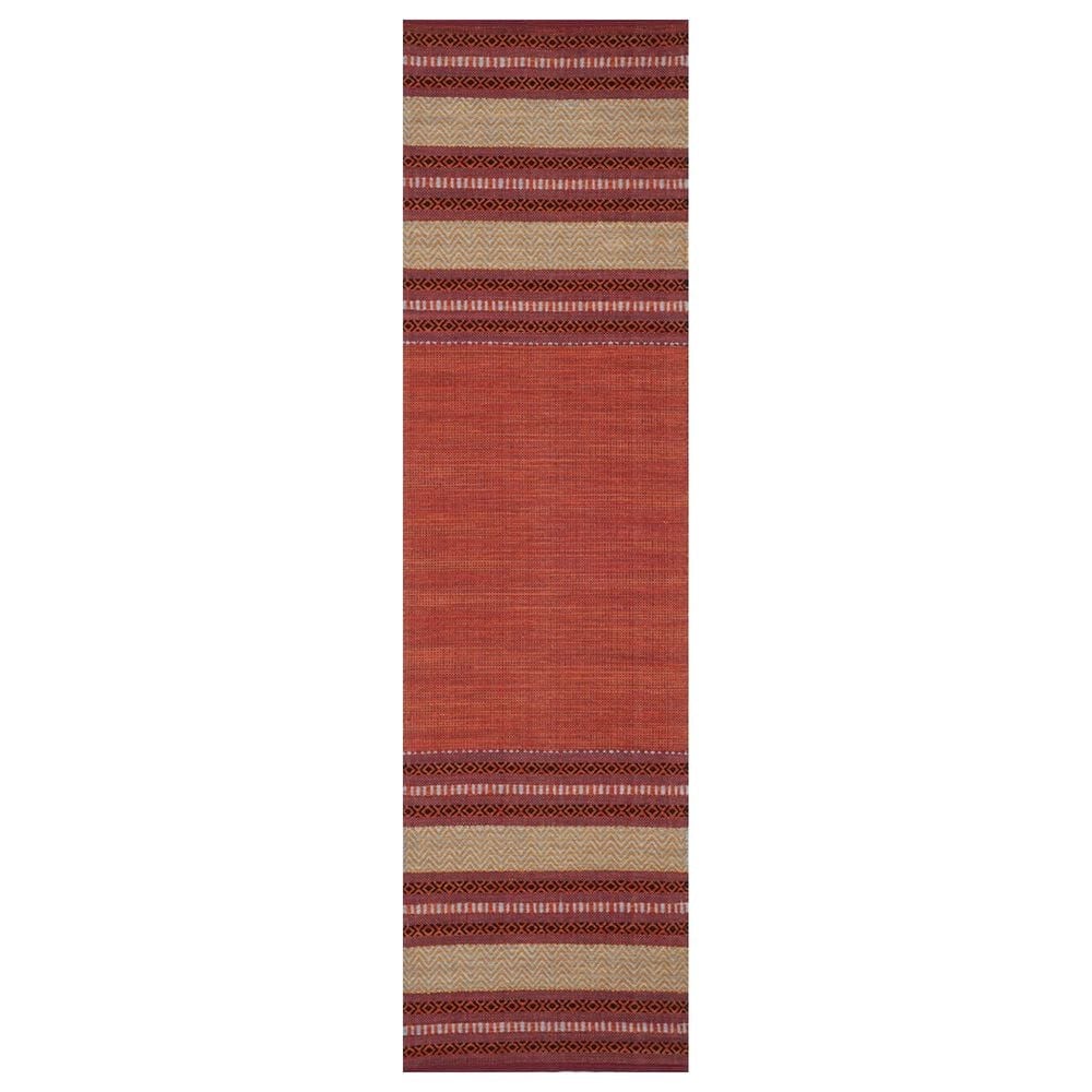 Safavieh Montauk 2"3" x 8" Red and Ivory Runner, , large
