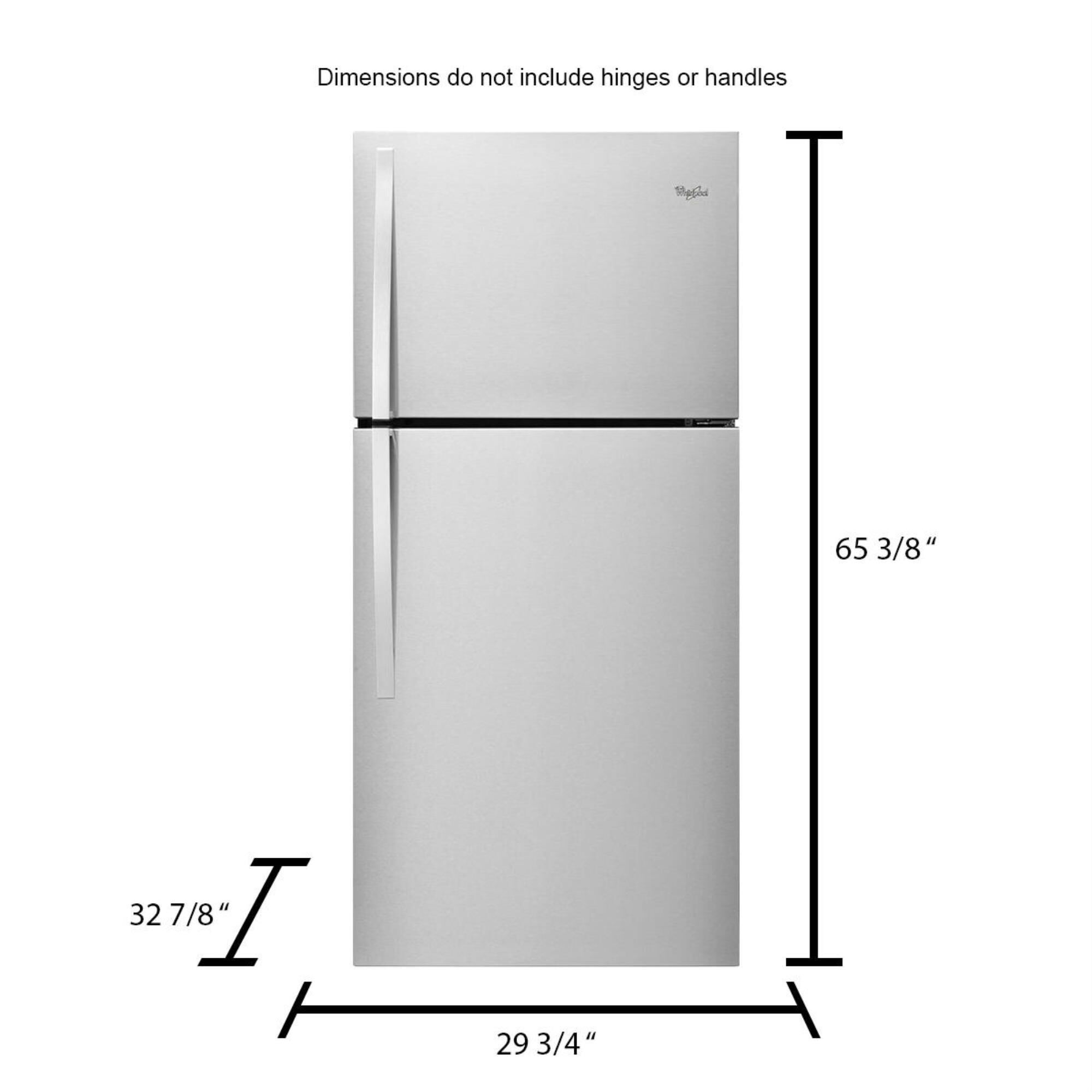 whirlpool 19 cubic foot refrigerator