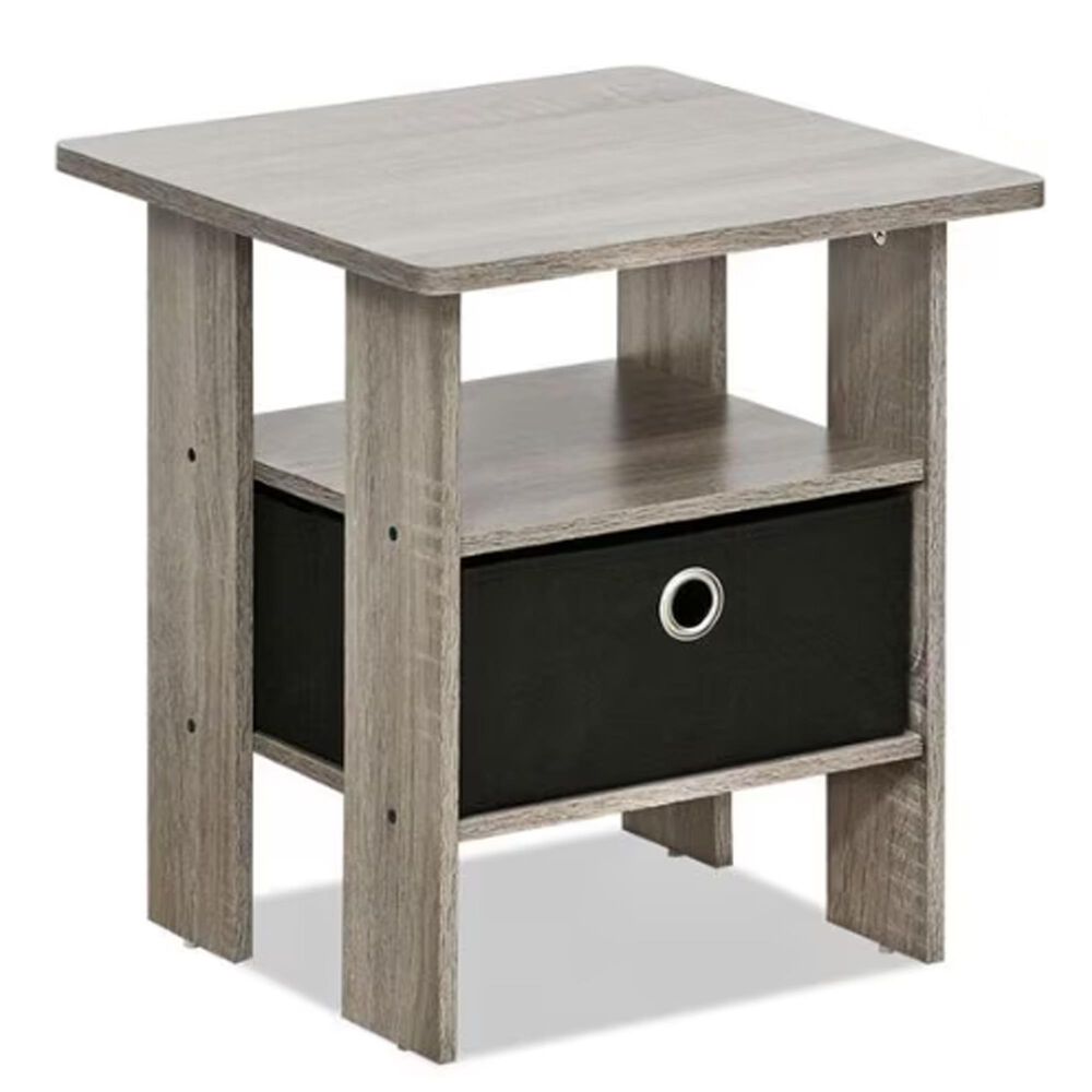 HOMLUX 1-Drawer End Table in French Oak, , large