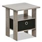 HOMLUX 1-Drawer End Table in French Oak, , large
