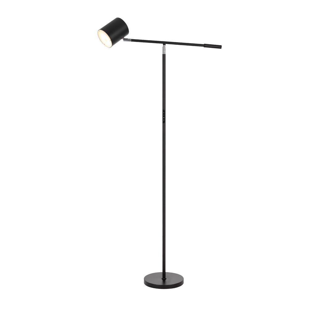 Cal Lighting Racine Integrated LED Floor Lamp in Black and Silver, , large