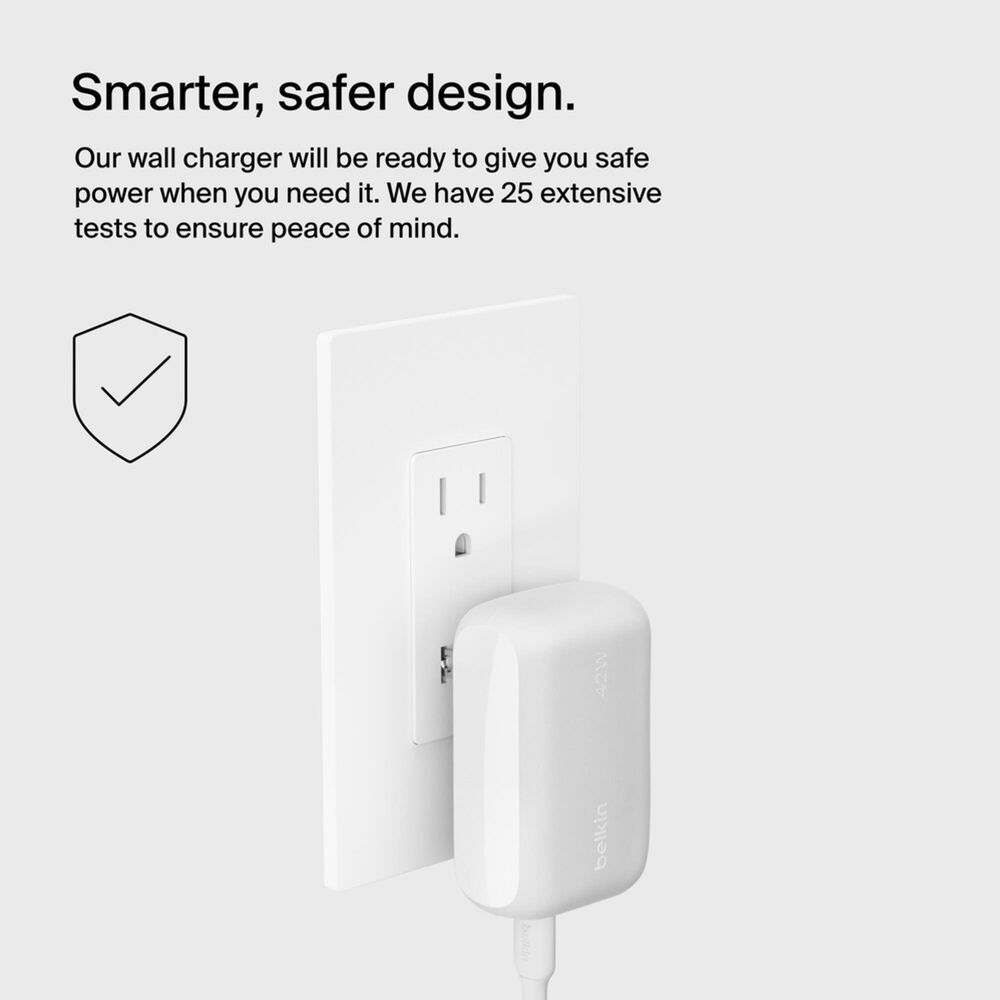 Belkin BoostCharge 42W Dual Wall Charger PD in White, , large