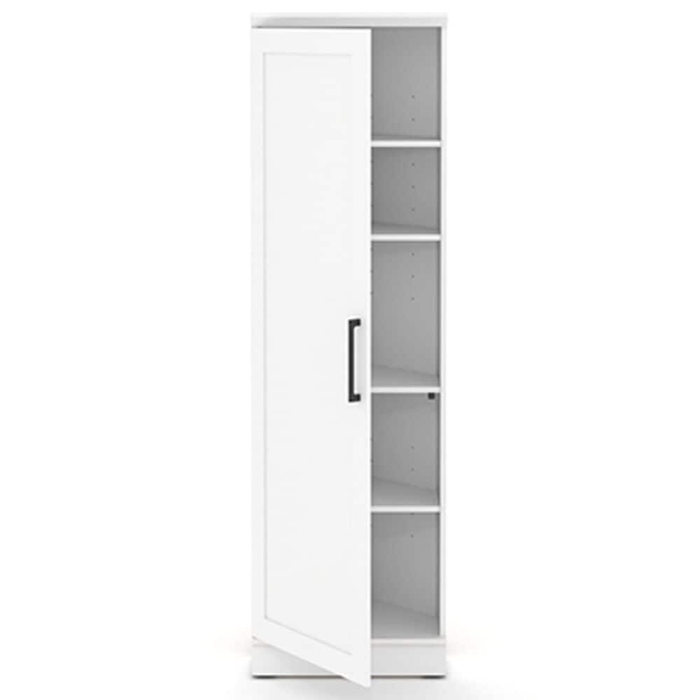 Sauder Homeplus 5-Shelf Corner Storage Cabinet in Soft White, , large