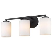 matte black 3 bulb vanity ight