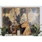 Maple and Jade 47" x 22" Vintage World Map Wall Decor in Black, Beige and Brown, , large
