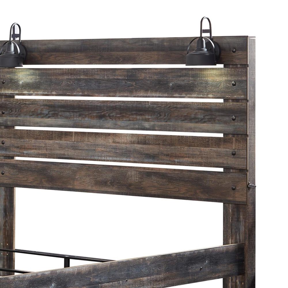 Ashley Drystan King Panel Bed in Rustic Brown, , large