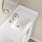 37B Lucerne 60" Double Bathroom Vanity in Bright White with Marble Top and Backsplash, , large