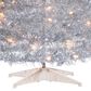 The Gerson Company 6" Pop-Up LED Silver Tinsel Tree with Holly Leaves in Silver, , large