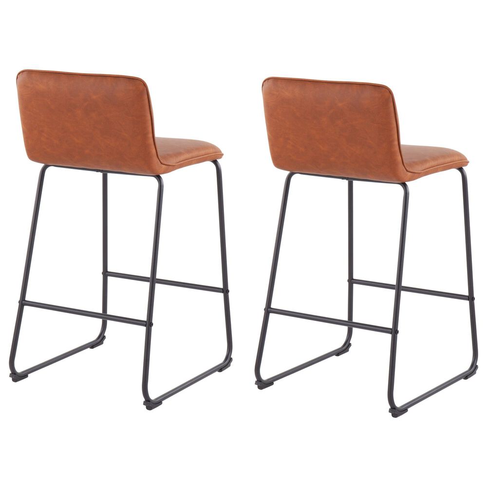 Lumisource Casper Counter Stool in Camel/Black &#40;Set of 2&#41;, , large