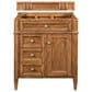 James Martin Vanities Brittany 30" Single Bathroom Vanity in Saddle Brown with 3 cm Victorian Silver Quartz Top and Rectangular Sink, , large