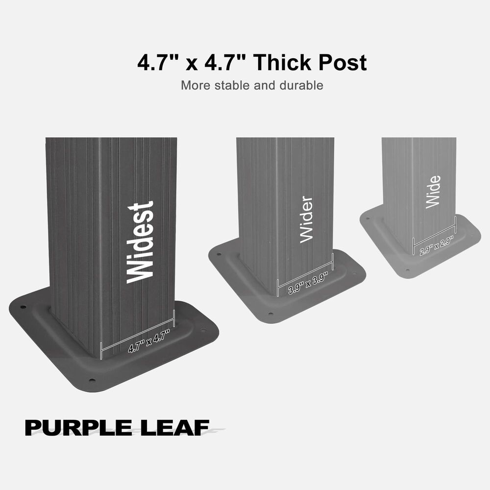 HOMLUX 12' x 18' Permanent Hardtop Gazebo with Double-Tier Roof in Gray, , large