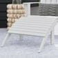 Linon Home Decor Adirondack Patio Ottoman in White, , large