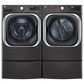 LG 9 Cu. Ft. Smart Wi-Fi Enabled Front Load Gas Dryer with TurboSteam in Black Steel, , large