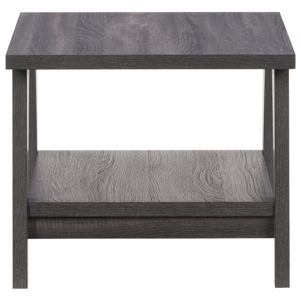 CorLiving Hollywood Side Table with Curved Legs in Dark Grey, , large