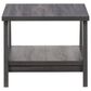 CorLiving Hollywood Side Table with Curved Legs in Dark Grey, , large