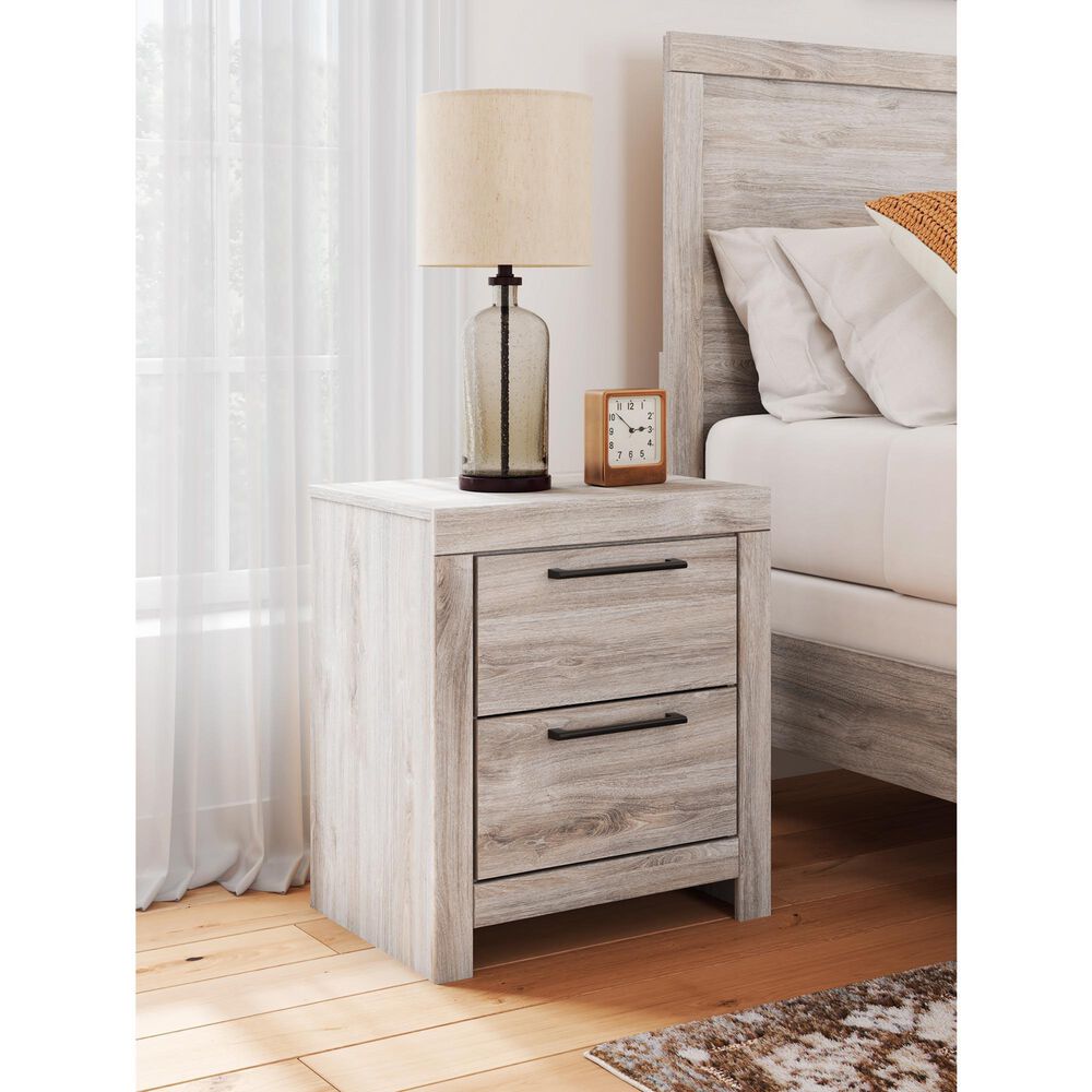 Ashley Broachmyn 2 Drawer Nightstand in Light Gray, , large