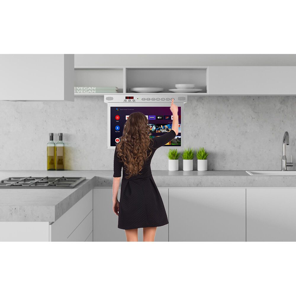 Sylvox 15.6" Smart Under TV for Kitchen in Sliver Shop NFM