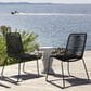 Blue River Shasta Outdoor Dining Chair with Rope Seat in Black (Set of 2), , large