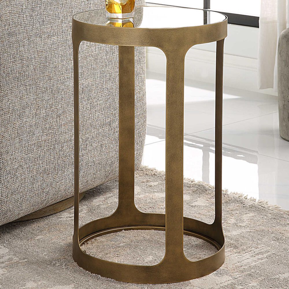 Uttermost Accent Table in Antique Gold, , large