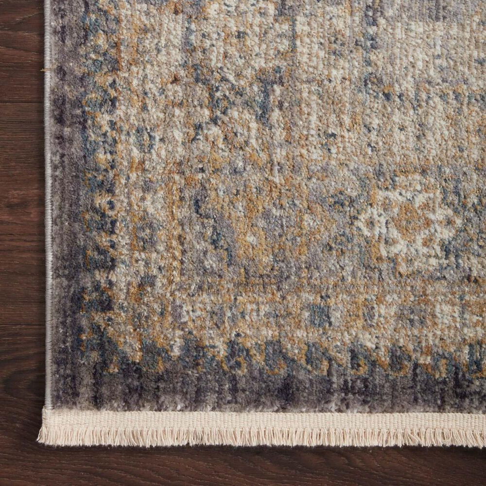 Magnolia Home Janey JAY-02 5&#39;3&quot; x 7&#39;8&quot; Slate and Gold Area Rug, , large