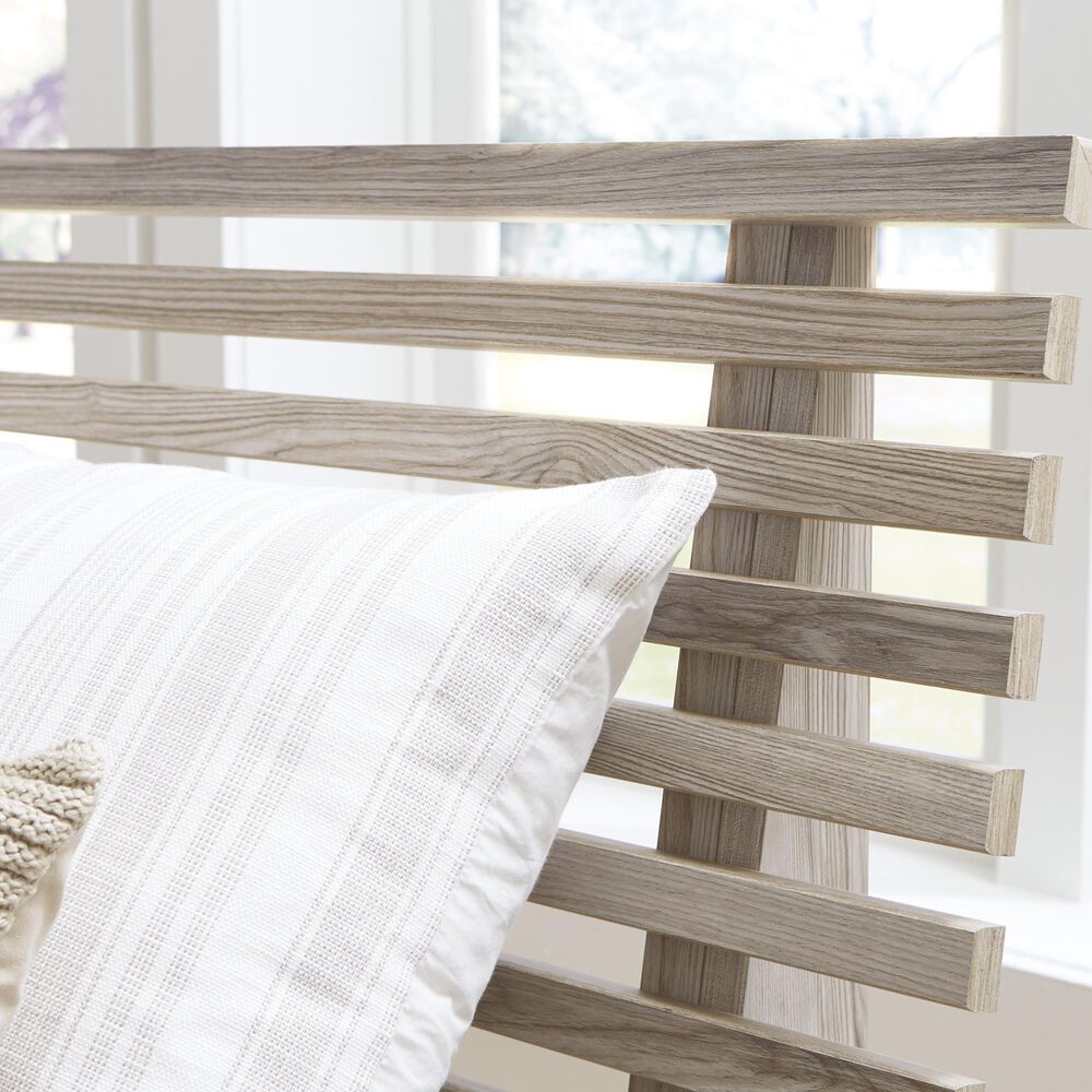 Ashley Hasbrick Queen Slat Panel Bed in Natural and Tan, , large