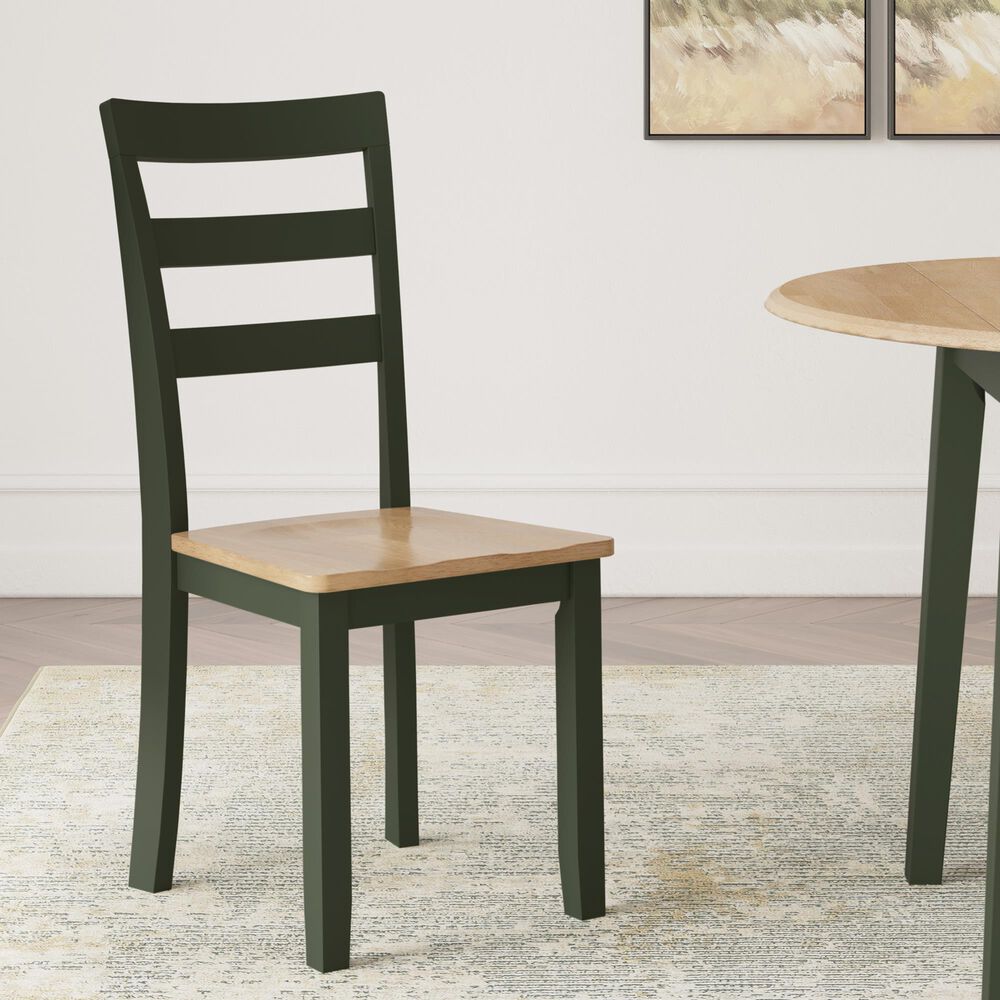 Ashley Gesthaven Dining Chair Set of 2 in Natural and Green, , large