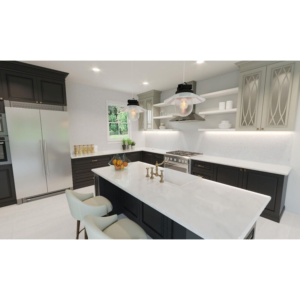 Soho Studio MJ Rabat White Thassos and Pearl Line 12'' x 14" Marble Mosaic Sheet, , large