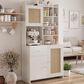 GARVEE 71" Kitchen Pantry Cabinet in White, , large