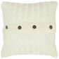 Rizzy Home 18" x 18" Down Pillow in White with Buttons, , large