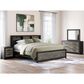 Ashley Broachmyn 4 Piece King LED Bookcase Bed Set in Black and Gray, , large