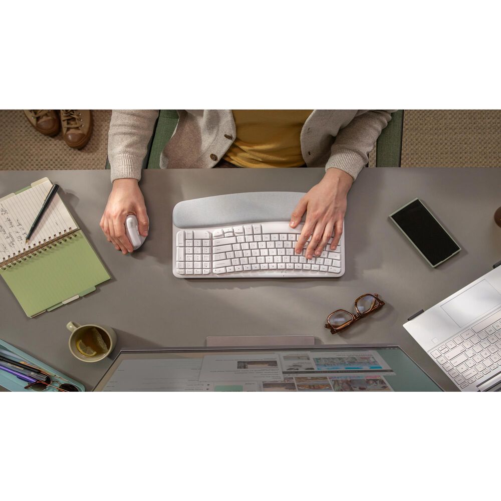 Logitech Ergo Wave Keys and Lift Combo in Off-White, , large