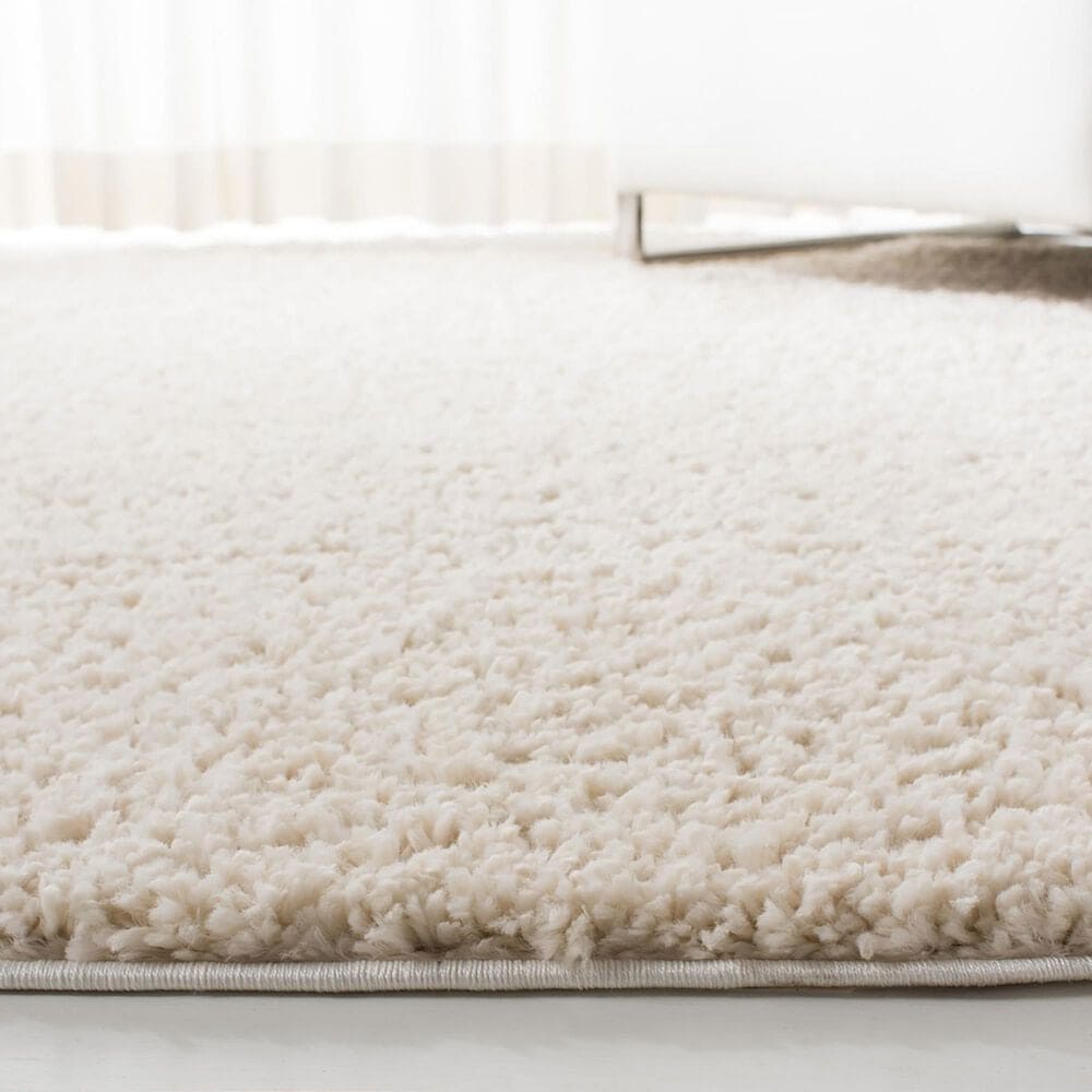 Safavieh August Shag AUG900C 5&#39;3&quot; Round Ivory Area Rug, , large