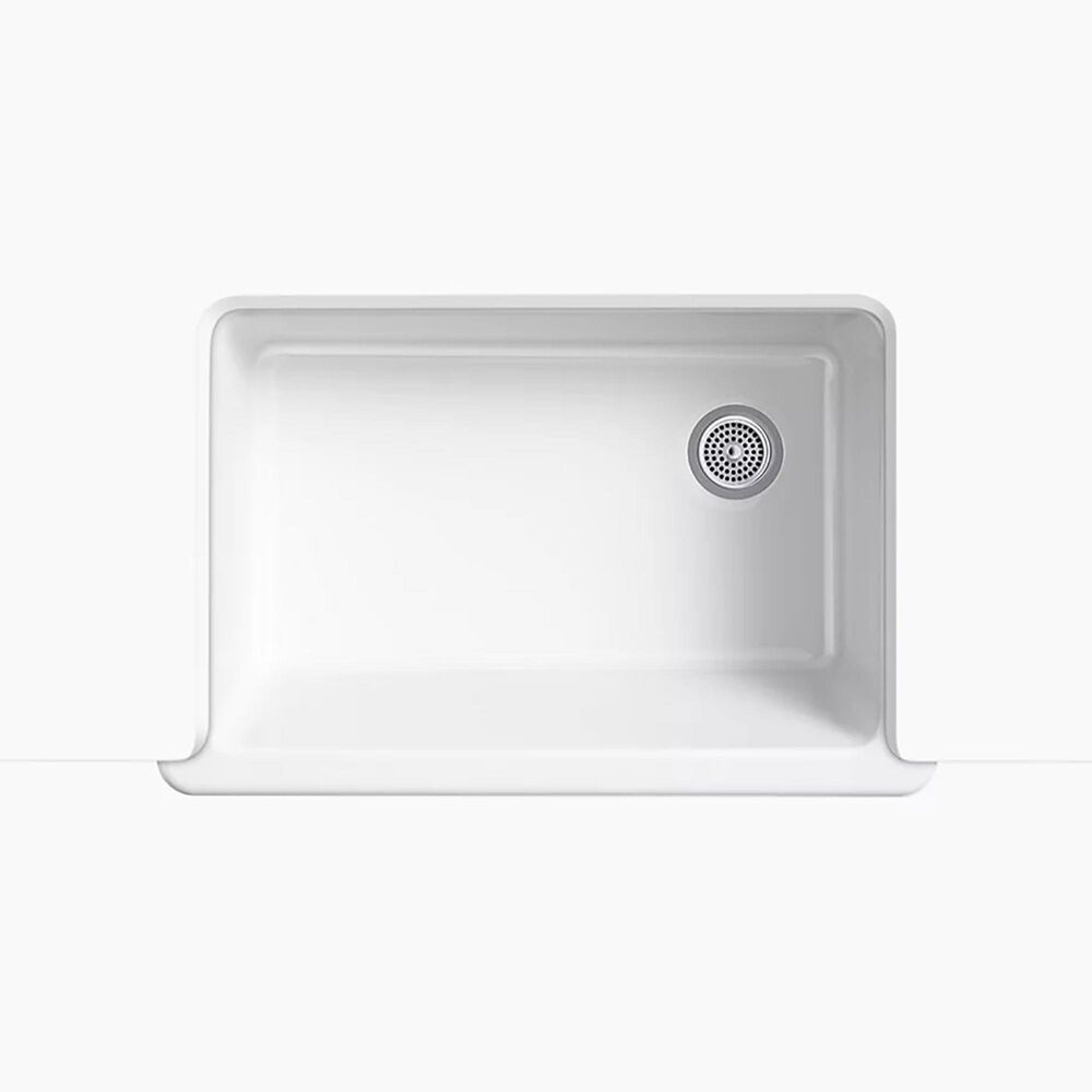 Kohler Whitehaven 33&quot; Undermount Single-Bowl Farmhouse Kitchen Sink in White, , large