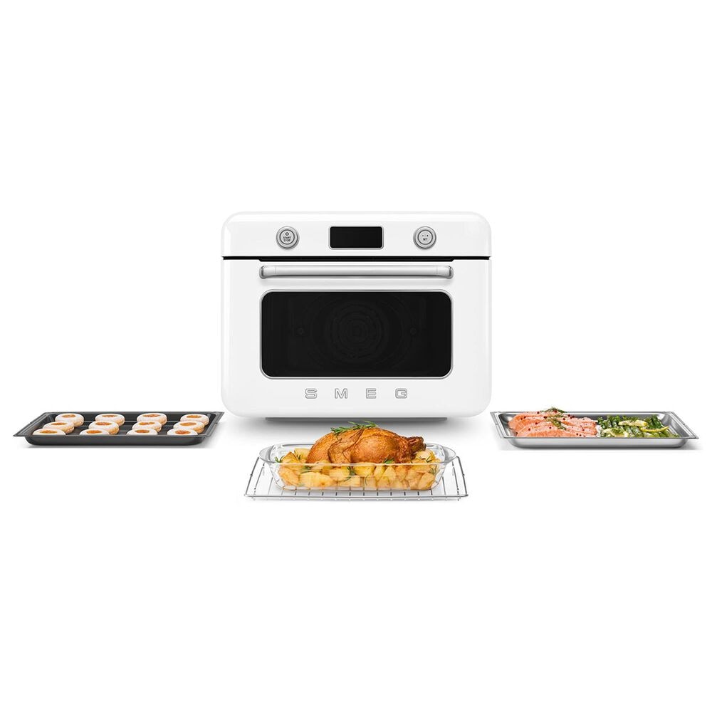 SMEG 10-in-1 Countertop Combination Oven in White, , large