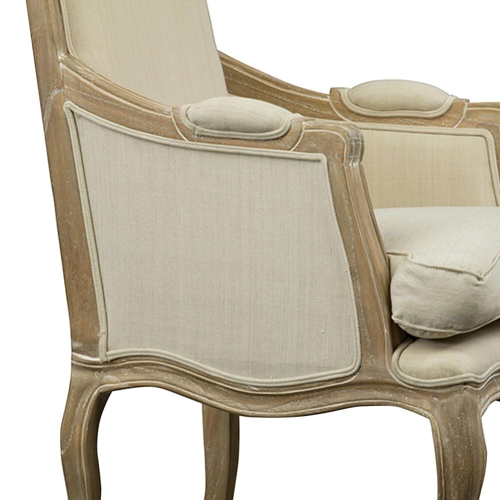 Baxton Studio Nivernais Accent Chair in Beige, , large