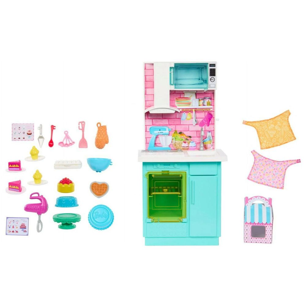 Barbie Friends Baking Party Playset with Dolls, , large