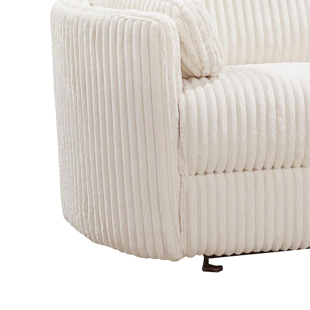 Simeon Collection Power Glider Reclining Console Loveseat in Mega Ivory, , large