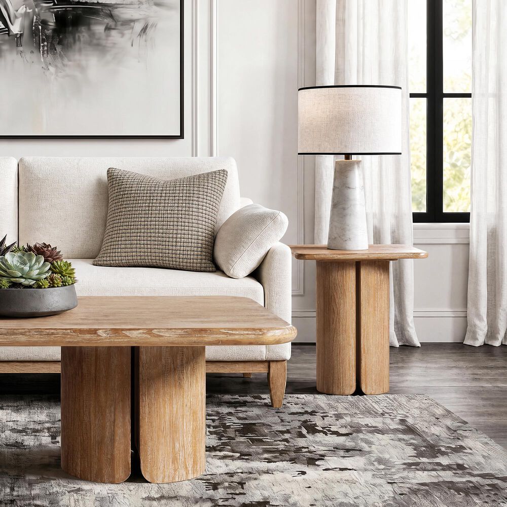 Jennifer Taylor Home Sonoma End Table in Rustic Greige Brown, , large