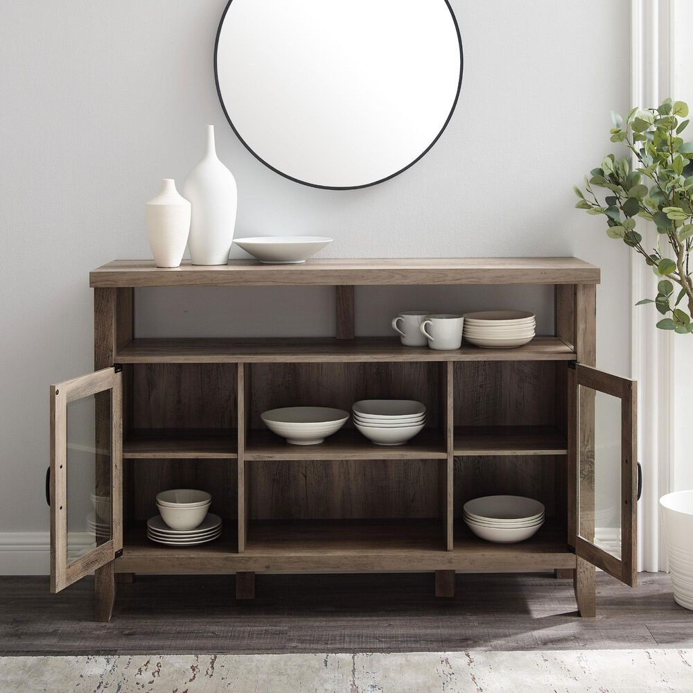 Walker Edison Jordan 52&quot; TV Stand in Grey Wash, , large