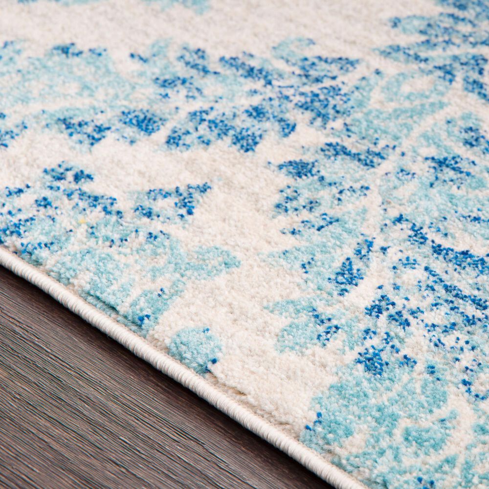 37B Harput Navy, Ivory, Medium Gray and Teal 3&#39;11&quot; x 5&#39;7&quot; Area Rug, , large