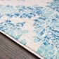 37B Harput Navy, Ivory, Medium Gray and Teal 3"11" x 5"7" Area Rug, , large