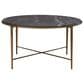 Timeless Designs Evry Cocktail Table in Dark Slate Gray and Antique Brass, , large