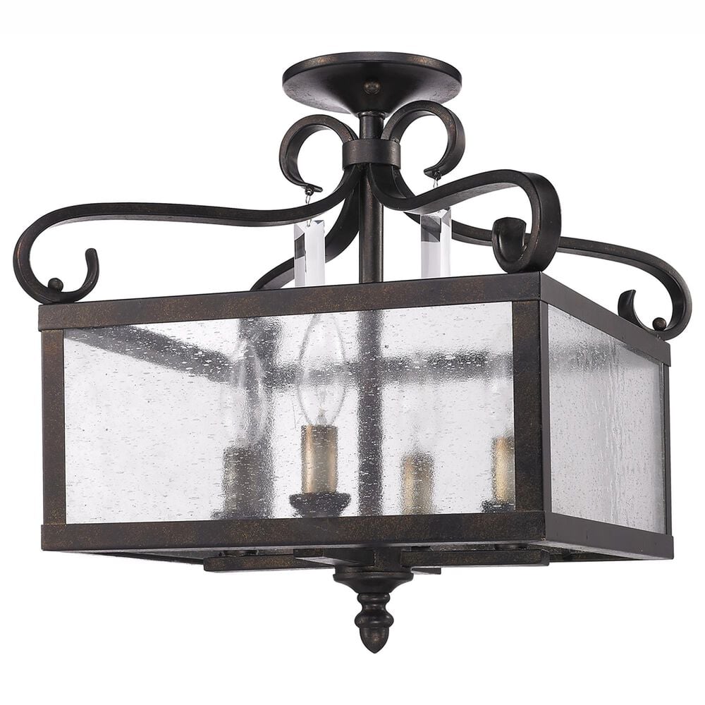Golden Lighting Valencia 4-Light Pendant in Fired Bronze, , large