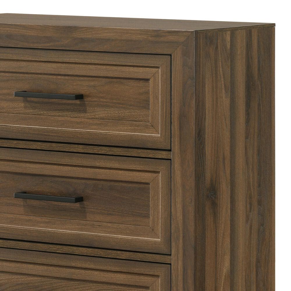 Crown Mark Lorraine 4-Drawer Chest in Medium Brown, , large