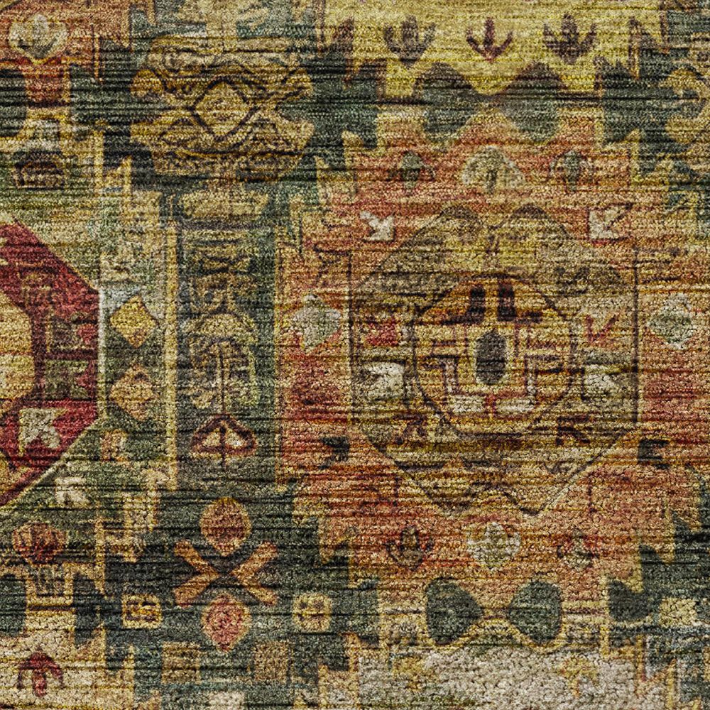 Dalyn Rug Company Silk Road Fern, Olive, Copper, Gold, Paprika, Ivory and Beige 3&#39; x 5&#39; Area Rug, , large