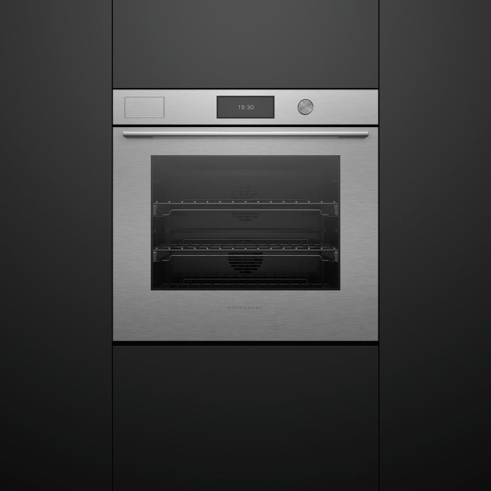 Fisher &amp; Paykel Contemporary Series 11 4.9 Cu. Ft. Single Wall Oven with Steam Assist in Brushed Silver, , large