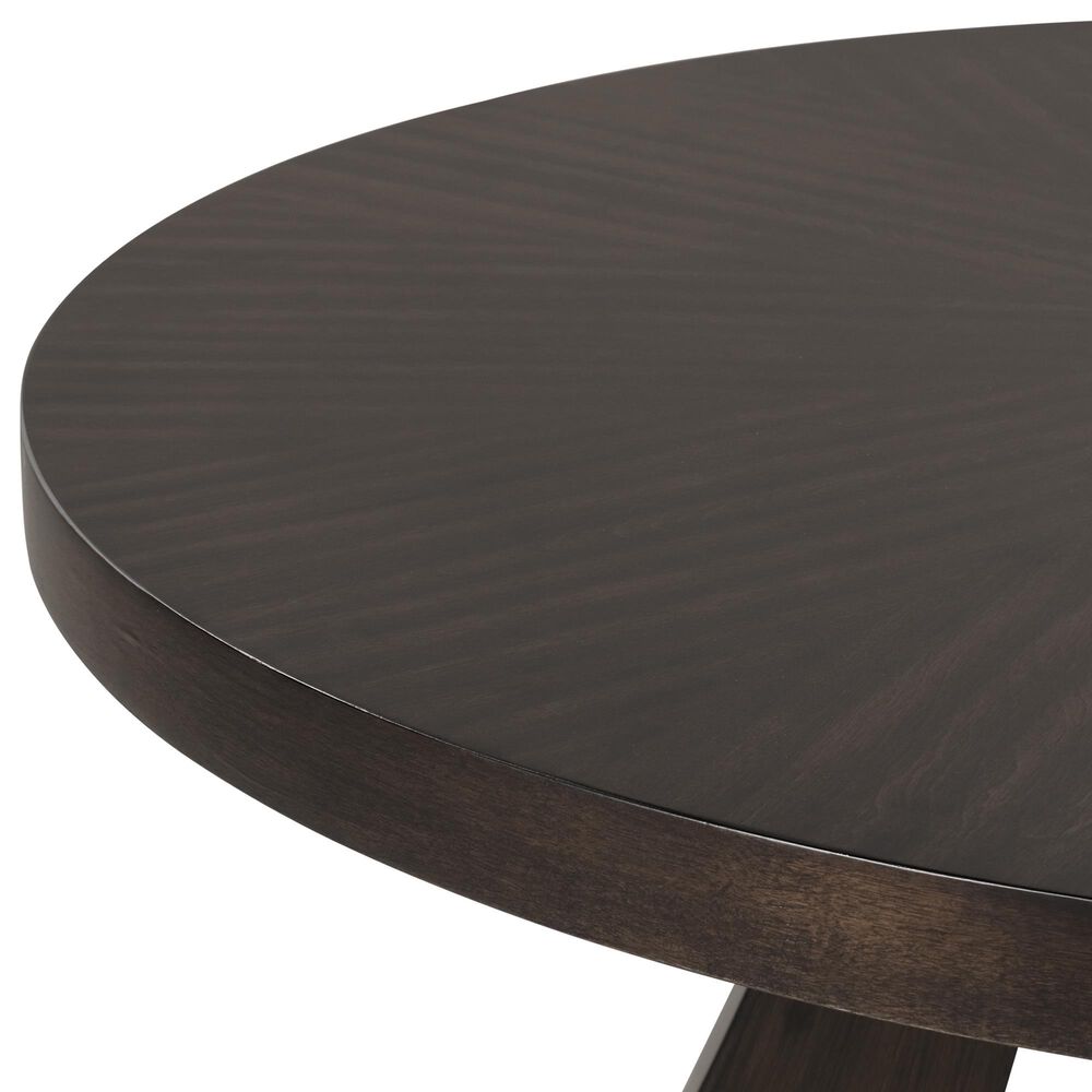 New Heritage Design Chestnut Ridge 5-Piece Round Dining Set in Dark Brown, , large