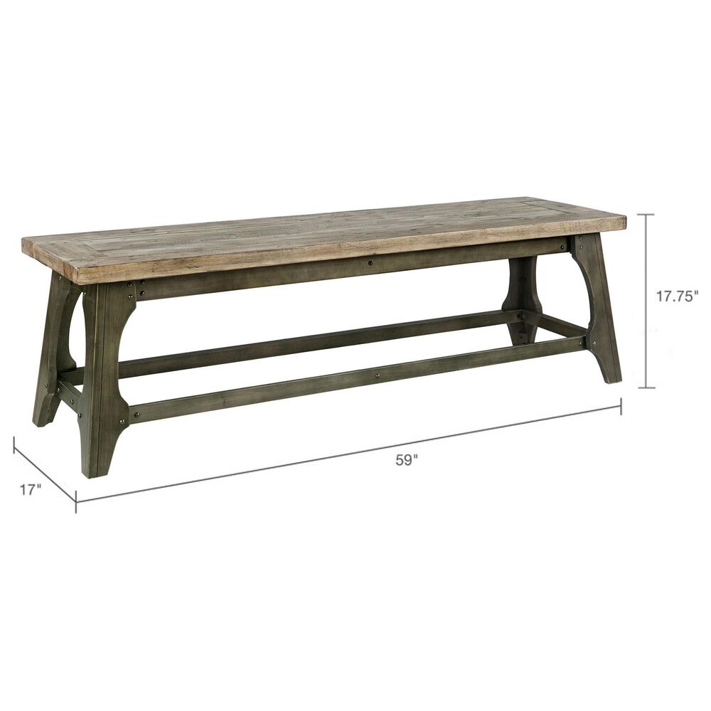 Hampton Park Oliver Dining Bench in Grey, , large