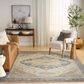 Nourison Vintage Washables Blue and Green 9"10" x 13"2" Area Rug, , large